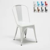 Lot de 20 chaises industrielles style Lix métal pour