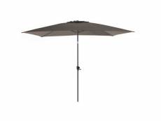 Parasol terrasse inclinable 3x2 m gris et taupe