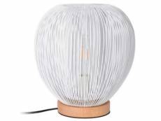 Paris prix - lampe à poser "boule filaire" 27cm blanc
