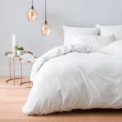 Parure de lit coton et cachemire blanc 240 x 220 cm