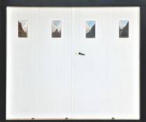 Porte de garage pliante PVC blanc L.240 x h.200 cm