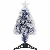 Sapin de Noël artificiel led Blanc et bleu 64 cm Fibre