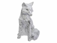 Statuette déco origami "renard" 25cm blanc