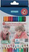 Stylex 25092 Jumbo triangulaire Crayons de couleur,