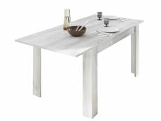 Table à manger, table de repas extensible coloris pin blanc - longueur 137- 185 x hauteur 79 x profondeur 90 cm