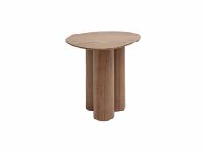 Table d'appoint design bois foncé noyer l44 cm hollen