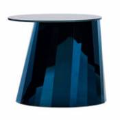 Table d'appoint Pli / H 48 cm - Métal & verre - ClassiCon bleu en métal