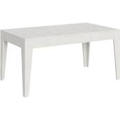 Table extensible 90x160/220 cm Cico Spatolato Blanc