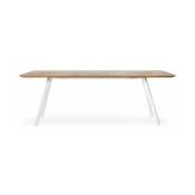 Table rectangulaire blanche iroko 180 cm B-Around - RS Barcelona