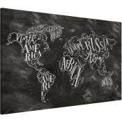 Tableau magnétique - Chalk World Map - Format paysage 3:2 Dimension: 40cm x 60cm