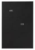 Tableau mémo A2 / L 42 x H 59 cm - Design Letters noir en plastique