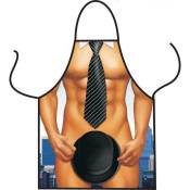 Tablier de cuisine humoristique Homme nu avec Chapeau cravate - Sexy Deguisement Humour - 174