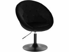 Tabouret de bar-fauteuil de bar en velours réglable-chaise de loisir rotatif-hauteur réglable-noir