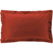 Taies d'oreiller x2 Percale 50x70 cm Rouge.