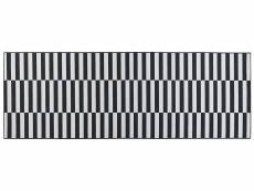 Tapis noir et blanc 70 x 200 cm pacode 334909
