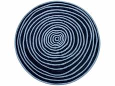 Tapis rond - conception en spirale - hole multicolore