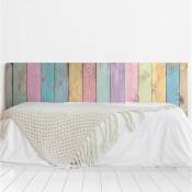 Tête de lit PVC Lit décoratif économique Texture Bois Tables verticales de couleurs Vieillies Différentes tailles - 150 cm x 60 cm