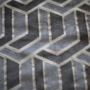 Tissu lourd à motifs géométriques - Noir - 1.4 m
