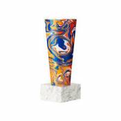 Vase Swirl Stem / 9 x 9 x H 23 cm - Effet marbre - Tom Dixon multicolore en plastique