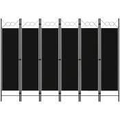 Vidaxl - Cloison de séparation 6 panneaux Noir 240x180 cm