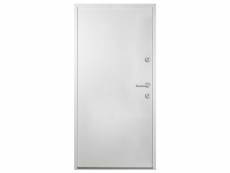 Vidaxl porte d'entrée aluminium blanc 100x200 cm