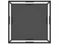Vidaxl table basse transparent et noir 80x80x35 cm