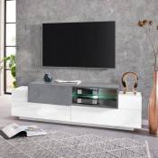 Web Furniture - Meuble tv salon placard tiroir blanc