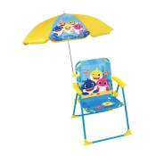 Baby Shark Chaise pliante camping avec parasol - H.38.5