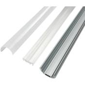 Barcelona Led - Profilé aluminium suspendu ou saillie diamètre 28mm (2m)