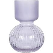 Beliani - Vase à fleurs décoratif 26 cm Col Rond Design Rétro En Verre Violet Thetidio - Violet