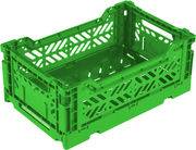 Casier de rangement Mini Box / pliable L 26,5 cm - AYKASA vert en plastique
