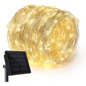 Cémonjardin - Guirlande lumineuse solaire 200 micro led - Blanc