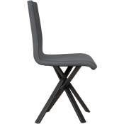 Chaise Aury Pieds anthracite Coussin gris 11 (type