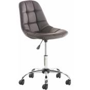 CLP - Chaise de bureau ergonomique pivotante + roues assises de différentes couleurs colore : marron