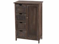 Commode / armoire, 82x55x30cm, shabby chic, vintage ~ marron