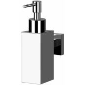 Distributeur de savon liquide avec installation murale Pollini Acqua Design Cube P1024M Chromé - Chromé