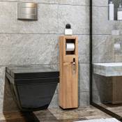 [en.casa] - Armoire de salle de bain Årjäng avec distributeur de papier toilette panneau de particules 65 x 15 x 12 cm effet bois marron