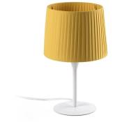 Faro Barcelona - samba Lampe mini table blanc/enrubannée