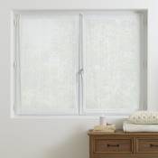 Homemaison - Paire de petits vitrages droits à rayures Blanc 60x120 cm - Blanc
