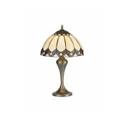 Lampe de table Tiffany Benderton 1 Ampoule Marron -