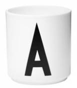 Mug A-Z / Porcelaine - Lettre A - Design Letters blanc