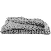 Plaid grosse maille CHUNKY - Gris