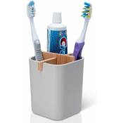 Porte-brosse à dents en bambou Porte-brosse à dents électrique multifonctionnel Support écologique pour organisateur de brosse à dents et de