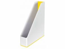 Porte-revues leitz blanc jaune a4 polystyrène (7,3 x 31,8 x 27,2 cm)