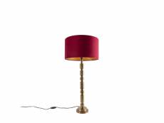 Qazqa led lampes de table torre - rouge - art deco - d 350mm
