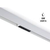 Spot LED linéaire sur rail magnétique 48V - 6W - UGR 16 - Blanc - Blanc Neutre - Blanc Neutre