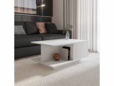 Table basse - acmena - 90x60 cm - blanc - style scandinave