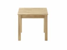 Table basse carrée en bois de chêne massif - longueur 50 x hauteur 45 x profondeur 50 cm