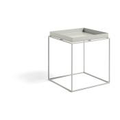 Table basse carrée en métal gris 40 x 40 x 44 cm