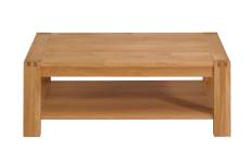 Table basse en bois naturelle finition chêne huilé